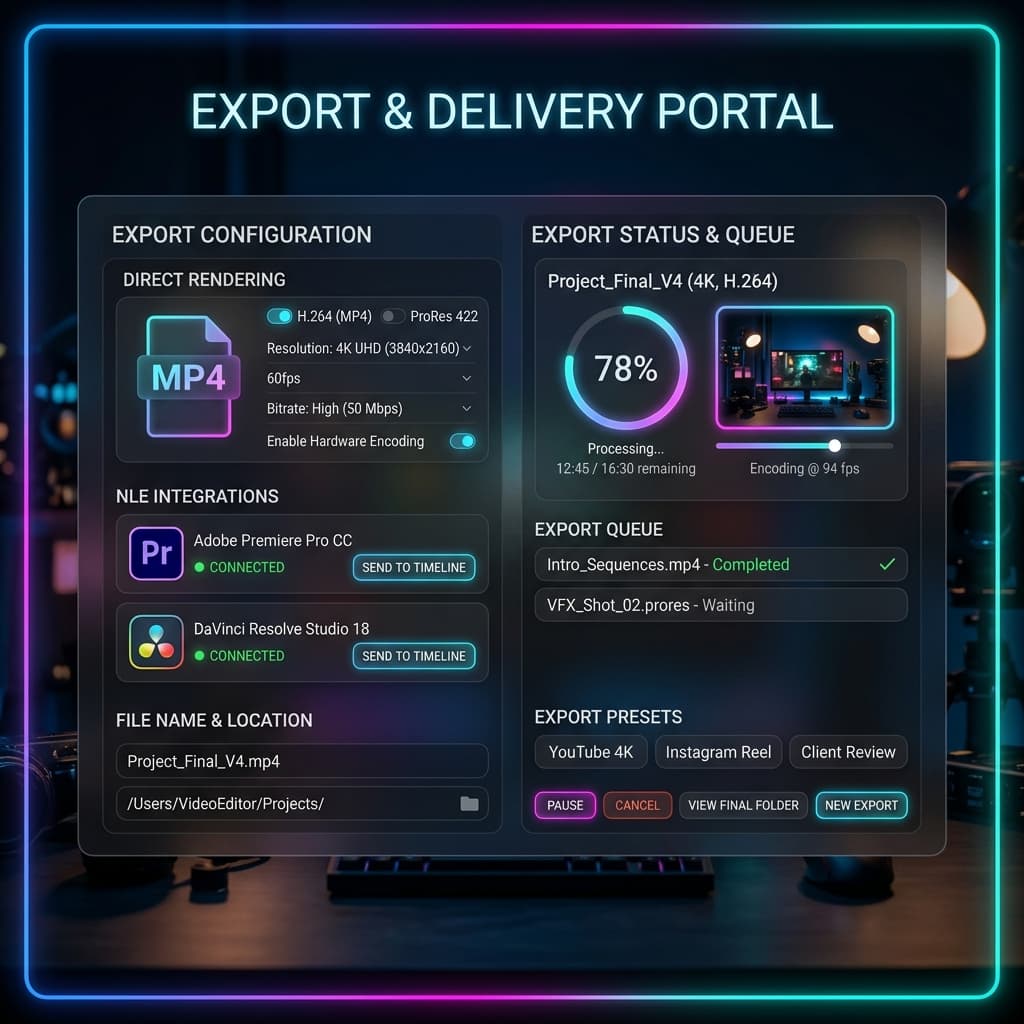 Export and NLE Integration